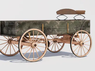 Carriage 01 Low-poly 3D model