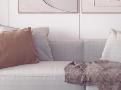 Modern painting relief three-dimensional decorative 3D model