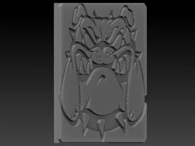 Bulldog head 3D print model