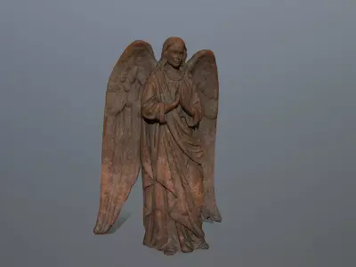 Angel Statue 04 Low-poly 3D model