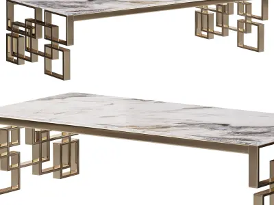 Casa Padrino luxury coffee table silver 3D model