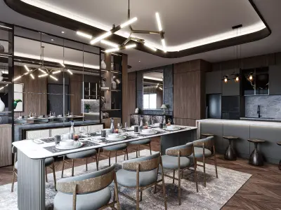 President Suite Hotel Blender - Fbx - Obj 3D model