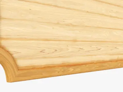 Wooden plate decorative  3D model