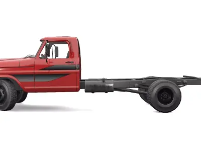 Truck F Series 4000 1987 Low-poly 3D model