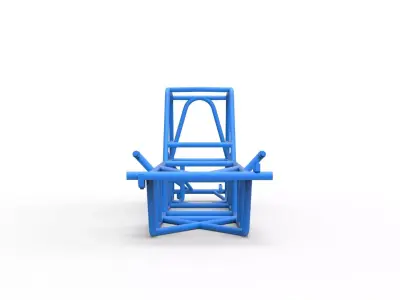 Frame of Vintage Dirt Modified stock car Version 2 Scale 1 to 25 3D print model
