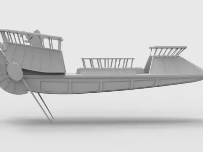 Jabba The Hutt Sand Skiff Ship 3d model 3D print model