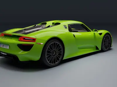 Porsche 918 Spyder Low-poly 3D model