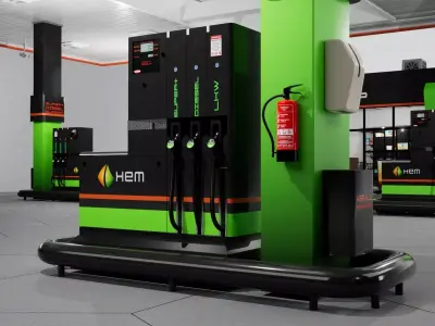 Gas Station 3D model