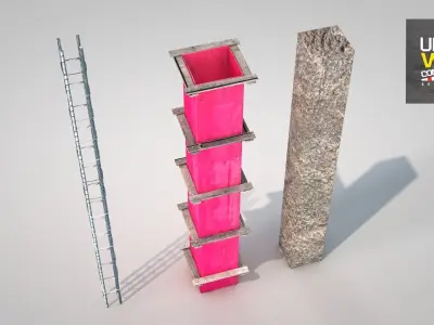 Reinforced Concrete Pillar 3D model