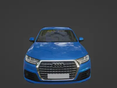 Fully detailed Audi Q7 rigged car Low-poly 3D model