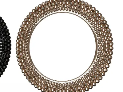 Round Mirror 03 Low-poly 3D model