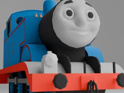 Thomas the Tank Engine Low-poly 3D model