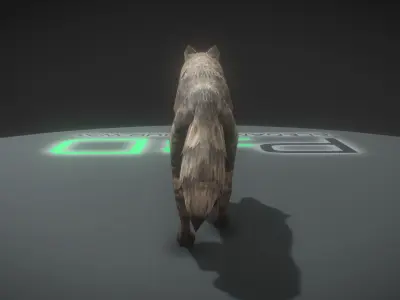 Fantasy Dog Low-poly 3D model