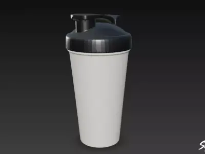 Shaker Bottle Low-poly 3D model