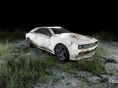 Abandoned Cars Vol3 Low-poly 3D model