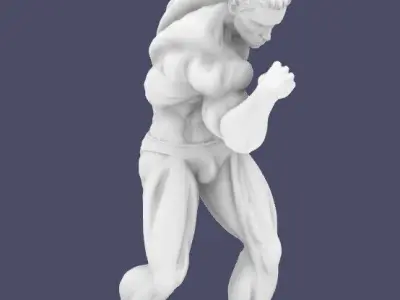 The statue of a Bodebuilder 3D print model