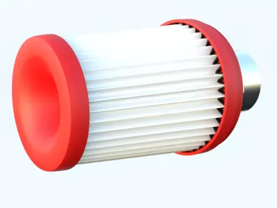 Turbo charger air filter Low-poly 3D model