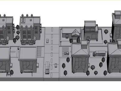Lowpoly  Cartoon City Pack 1 Low-poly 3D model