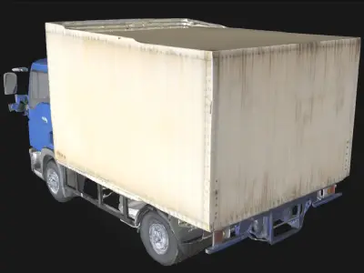 Blue Cargo Truck  Reliable Transport Vehicle 3D model
