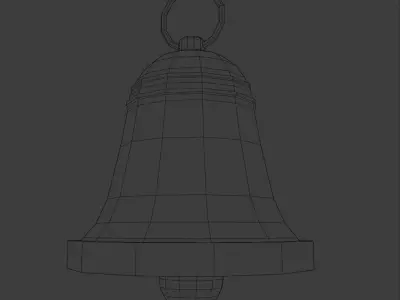 Golden bell Free low-poly 3D model