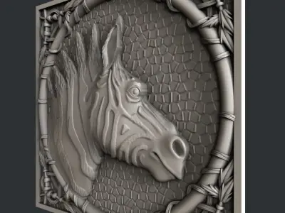 3d STL models for CNC zebra 3D model