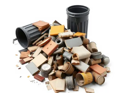 Jumbled Trash Assembly Waste Model Pack Low-poly 3D model