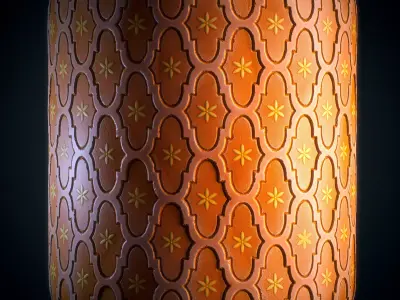 Wall Ornamental Stylized - VOL 08 - SBsar - Maps 3D model