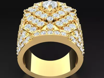 Luxury Men Rings Designs 4MR024 3D print model