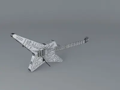 Eddie Van Halen Charvel Star guitar Free 3D model
