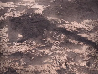 Large Scale wasteland terrain  Free 3D model