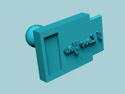 Stamp 57 - Love You - Fondant Decoration Maker Toy 3D print model