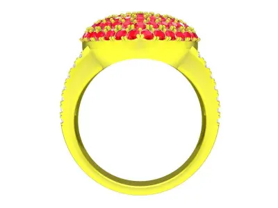 A5675 Luxury Diamond Heart Ring 3D Model 3D print model