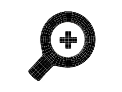 Zoom In Symbol v1 002 Low-poly 3D model