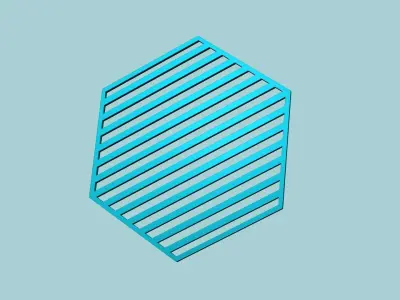 Hexagonal Wall Panel A11 - Interior Design Decoration 3D print model