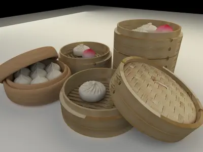 Chinese bamboo  stermer 3D model