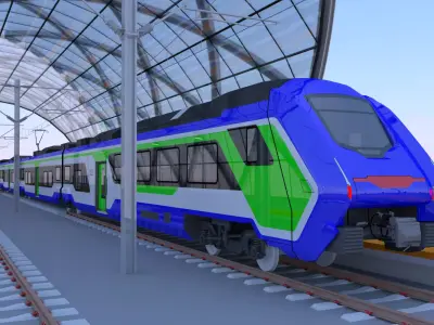 Station with Hitachi HTR 412 3D model