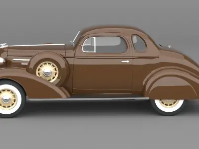 1936 Chevrolet Coupe Five Window 3D model