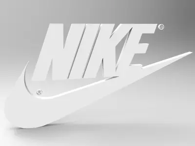 Nike Logo 3D Model Free Free low-poly 3D model