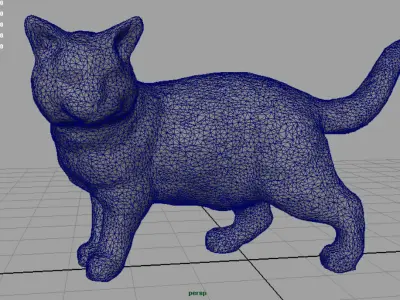 Black Cat  Low-poly 3D model