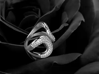 luxury diamond ring 3056 3D print model