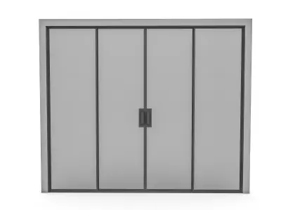 3D glass door Low-poly 3D model