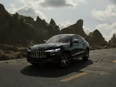 Maserati Levante 3D Concept made with blender Low-poly 3D model