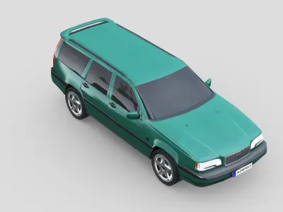 Volvo 850 wagon 1997 Low-poly 3D model