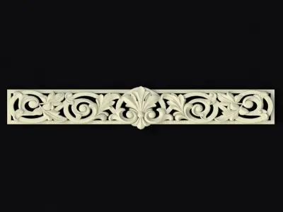 Central decor ornament for furniture 3D model 900