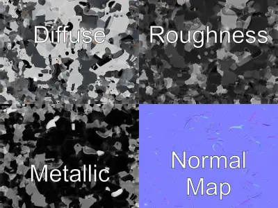 Vintage Aerodynamic Racing Car model pack Low-poly 3D model