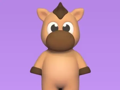 Standing Horse 3D print model