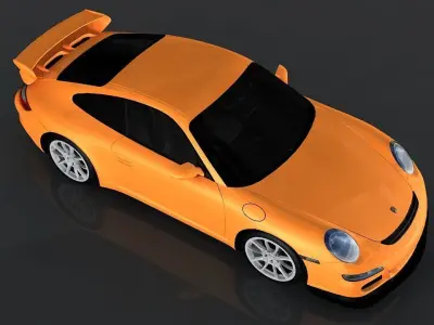 Porsche 911 GT3 997 Low-poly 3D model