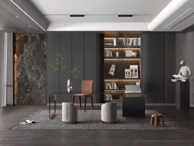 Modern Luxury Home Office 3D model