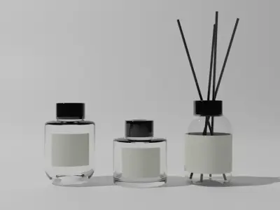 Diffuser in different shapes of glass  LAV 3D model