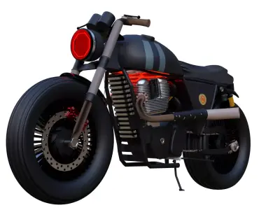 Retro bike 3d model  3D model